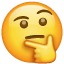Yellow thinking emoji