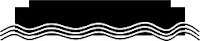 Noah's Ark Icon Small image acting as separater: Silhouette of Noah's Ark in wavy water